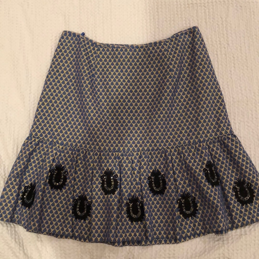 Anthropologie Leifsdottir embroidered skirt